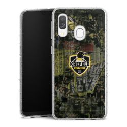 Silikon Glitter Case transparent-silber