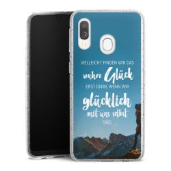 Silikon Glitter Case transparent-silber