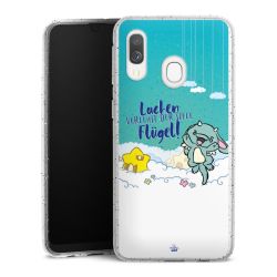 Silikon Glitter Case transparent-silber