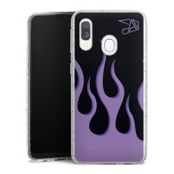 Silikon Glitter Case transparent-silber