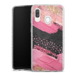 Silicone Glitter Case silver glitter