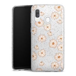 Silicone Glitter Case silver glitter