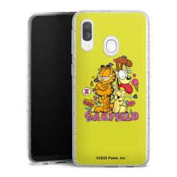 Silikon Glitter Case transparent-silber