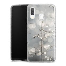 Silicone Glitter Case silver glitter