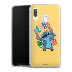 Silikon Glitter Case transparent-silber