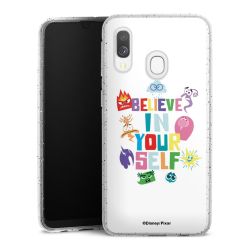 Silikon Glitter Case transparent-silber