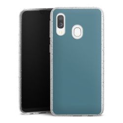 Silikon Glitter Case transparent-silber