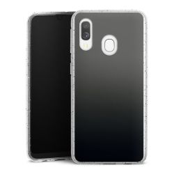 Silikon Glitter Case transparent-silber