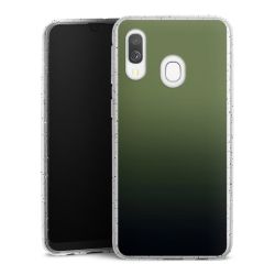 Silikon Glitter Case transparent-silber