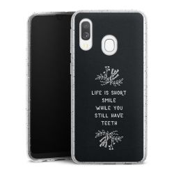 Silikon Glitter Case transparent-silber