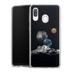 Silikon Glitter Case transparent-silber