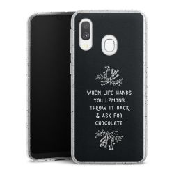 Silikon Glitter Case transparent-silber