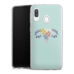 Silicone Glitter Case silver glitter