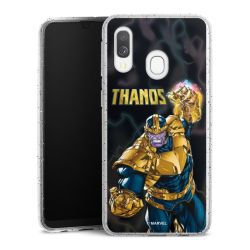 Silikon Glitter Case transparent-silber