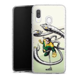 Silikon Glitter Case transparent-silber