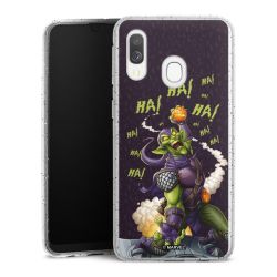 Silikon Glitter Case transparent-silber