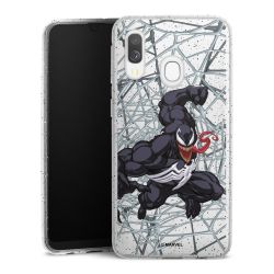 Silikon Glitter Case transparent-silber