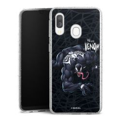 Silikon Glitter Case transparent-silber