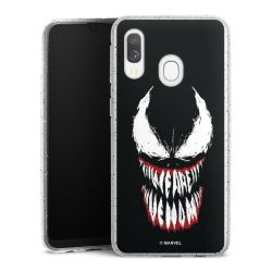 Silikon Glitter Case transparent-silber