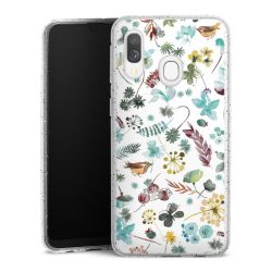 Silicone Glitter Case silver glitter