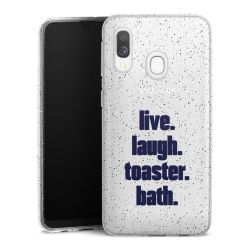 Silicone Glitter Case silver glitter