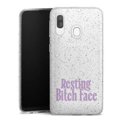 Silicone Glitter Case silver glitter