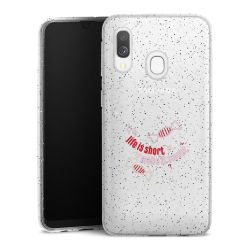 Silicone Glitter Case silver glitter