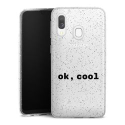 Silicone Glitter Case silver glitter