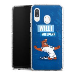 Silikon Glitter Case transparent-silber