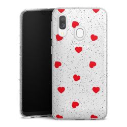 Silicone Glitter Case silver glitter