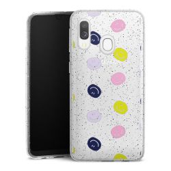 Silikon Glitter Case transparent-silber