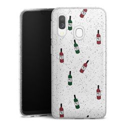 Silikon Glitter Case transparent-silber