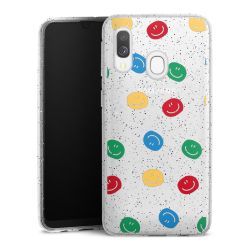 Silikon Glitter Case transparent-silber