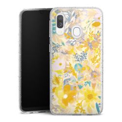 Silikon Glitter Case transparent-silber
