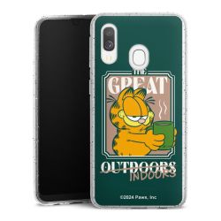 Silikon Glitter Case transparent-silber