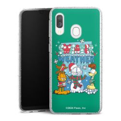 Silikon Glitter Case transparent-silber