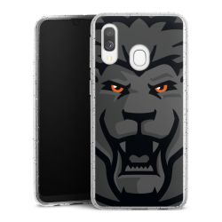 Silikon Glitter Case transparent-silber