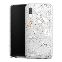 Silikon Glitter Case transparent-silber
