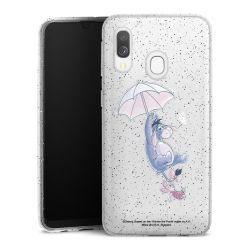 Silikon Glitter Case transparent-silber