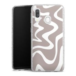 Silikon Glitter Case transparent-silber