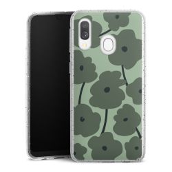 Silikon Glitter Case transparent-silber