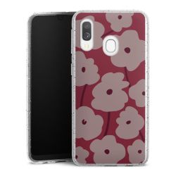 Silikon Glitter Case transparent-silber