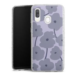 Silikon Glitter Case transparent-silber