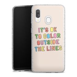 Silikon Glitter Case transparent-silber