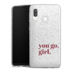 Silikon Glitter Case transparent-silber