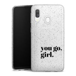 Silikon Glitter Case transparent-silber