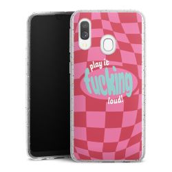 Silikon Glitter Case transparent-silber