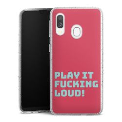 Silikon Glitter Case transparent-silber