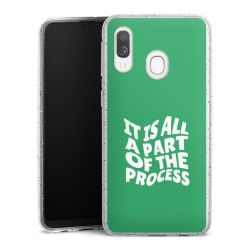 Silikon Glitter Case transparent-silber