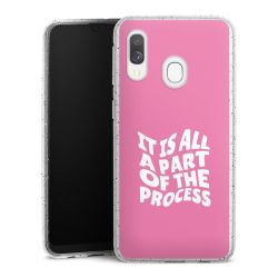 Silikon Glitter Case transparent-silber